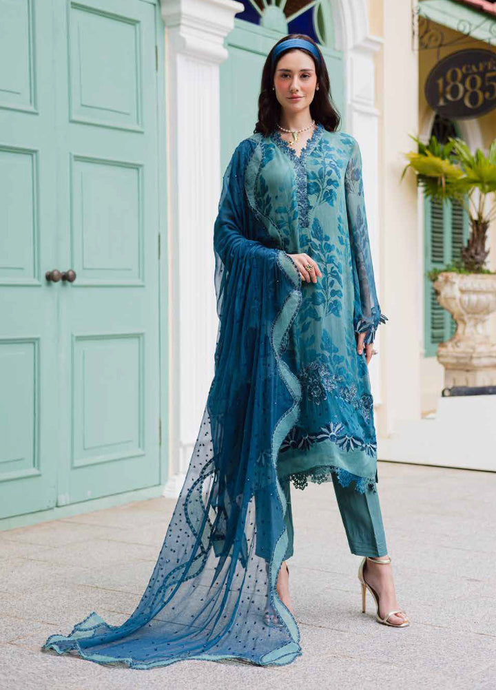 Ballerina by Nureh Unstitched Embroidered and Embellished  Chiffon 4 peice NU25BF NU2-186 - Formals Collection