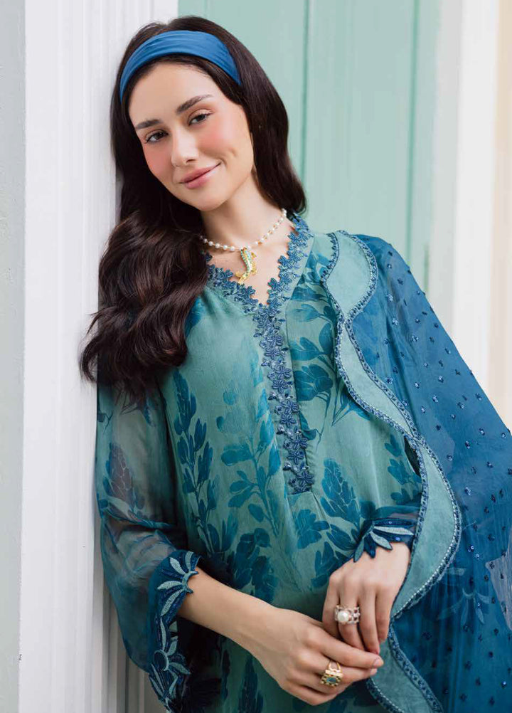 Ballerina by Nureh Unstitched Embroidered and Embellished  Chiffon 4 peice NU25BF NU2-186 - Formals Collection