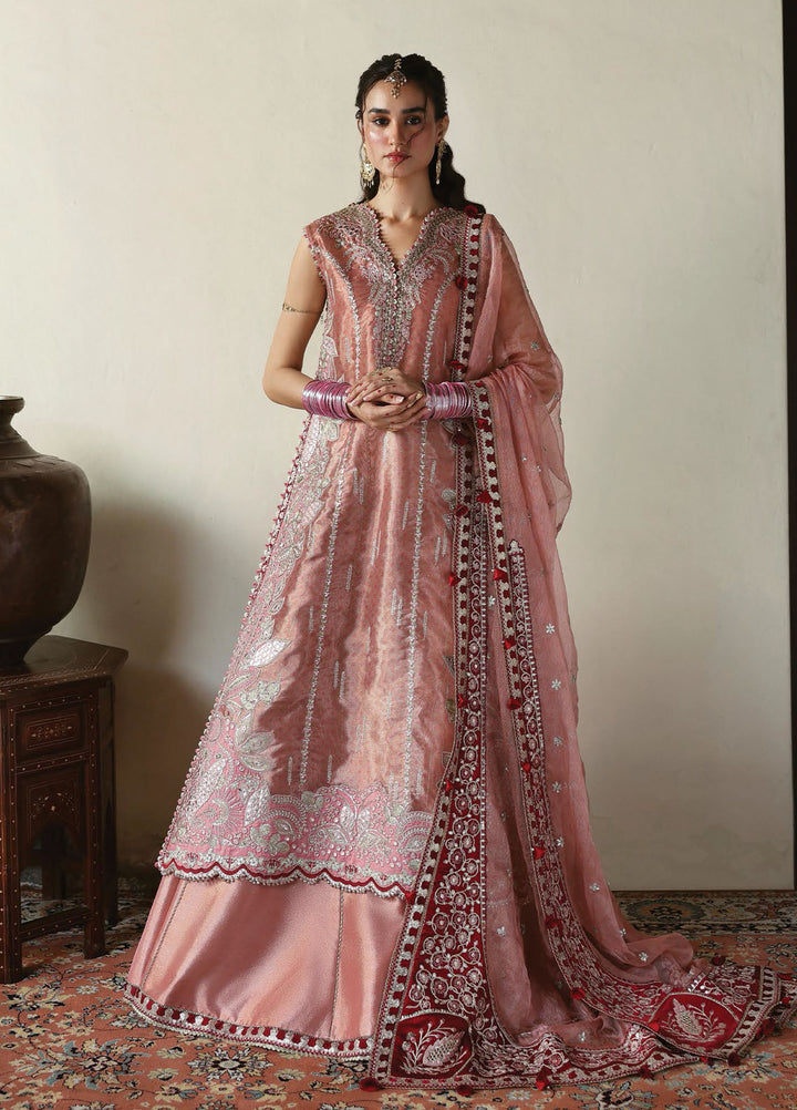 Afrozeh Embroidered Tissue Zari Suits Unstitched 3 Piece AF25SA D-09 Roshaan - Wedding Collection