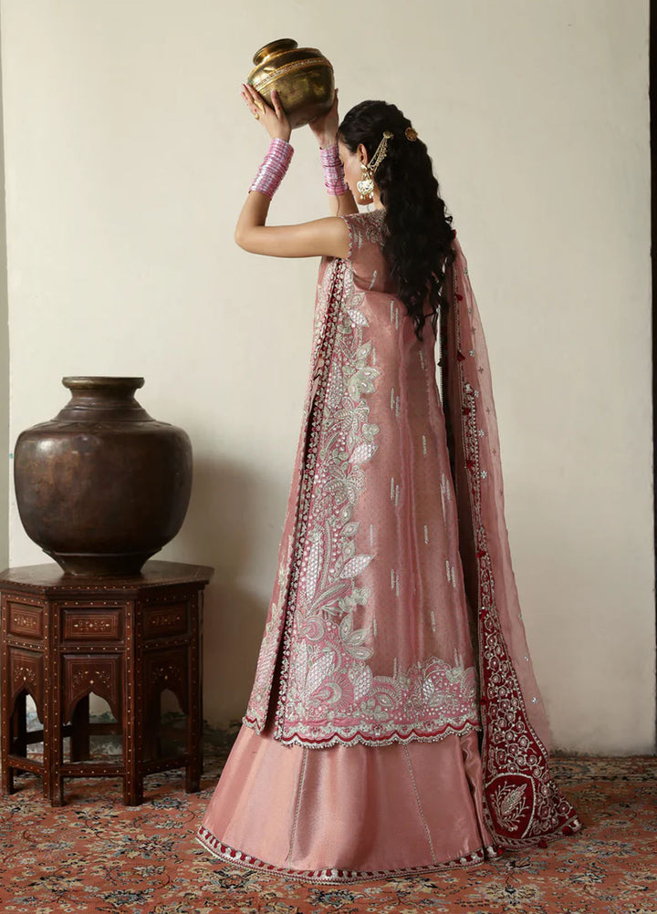 Afrozeh Embroidered Tissue Zari Suits Unstitched 3 Piece AF25SA D-09 Roshaan - Wedding Collection