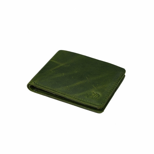 Vintage by Jild Mens Genuine Vintage Leather Wallet-Olive green S1 - Wallets Collection