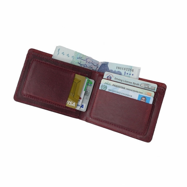 Vintage by Jild Mens Genuine Vintage Leather Wallet-CRIMSON RED S3 - Wallets Collection