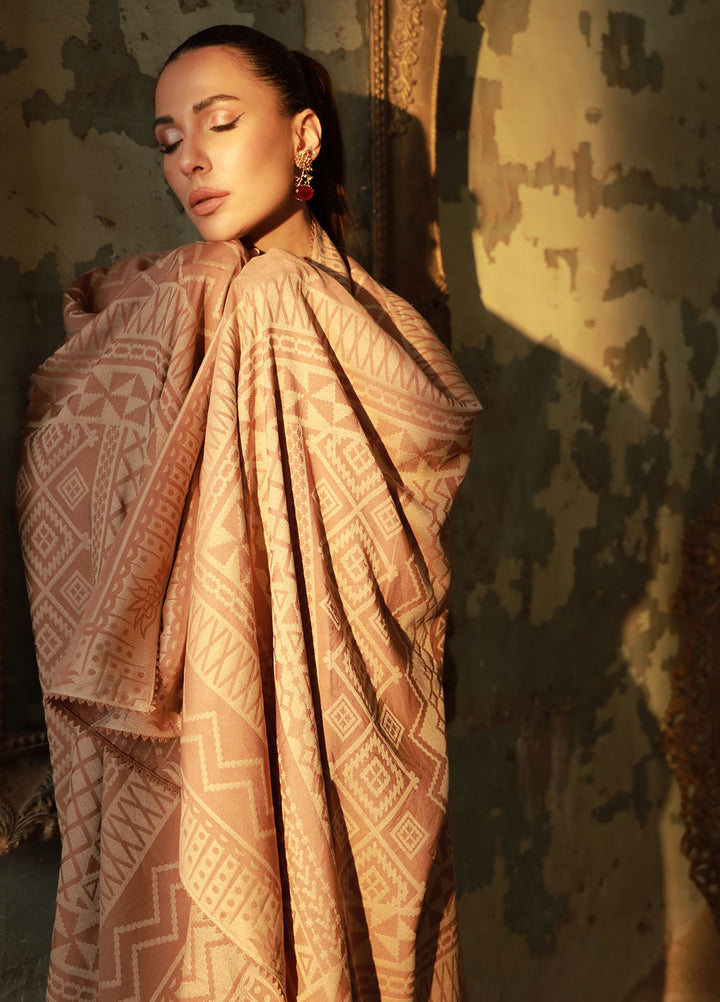 Sahar Embroidered Cross Hatch Suits Unstitched 3 Piece SHR25FU AW1-25-15 Desert Glow - Winter Collection