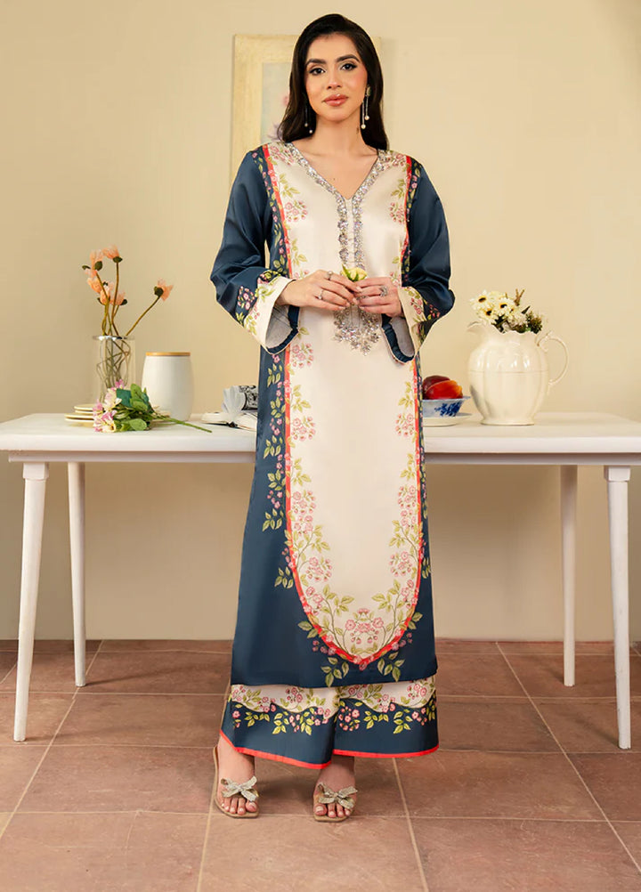 Celeste by Imrozia Pret Hand work Shamooz Silk 3 Piece SP-106 Eclipse