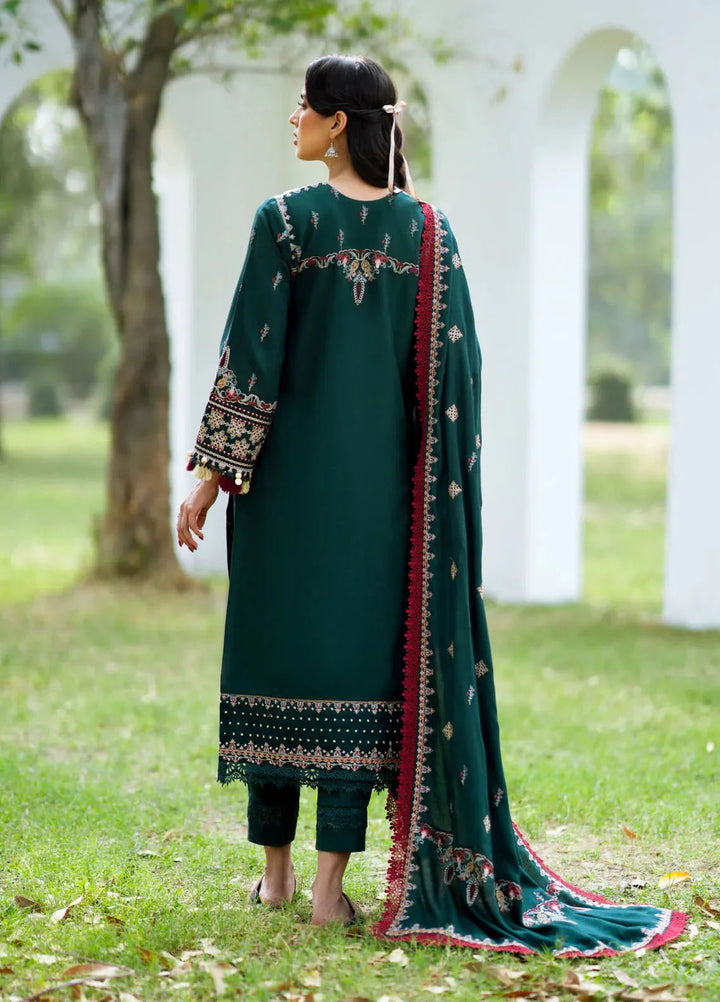 Florent Embroidered Leather Peach Suits Unstitched 3 Piece FL25FU FL-02 B - Formals Collection