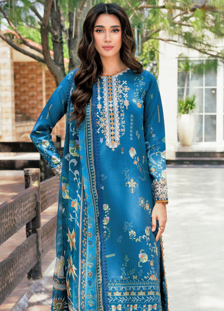 Zync by Florent Embroidered Viscose Suits Unstitched 3 Piece FL25IM FL-1B - Winter Collection