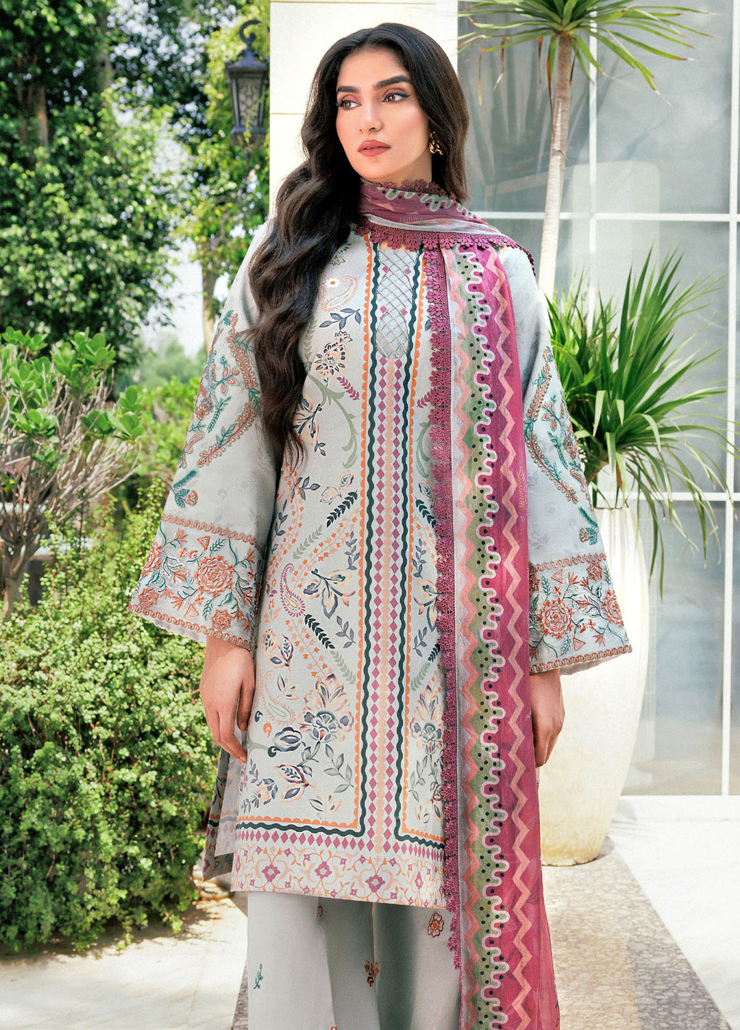 Zync by Florent Embroidered Viscose Suits Unstitched 3 Piece FL25IM FL-2A - Winter Collection