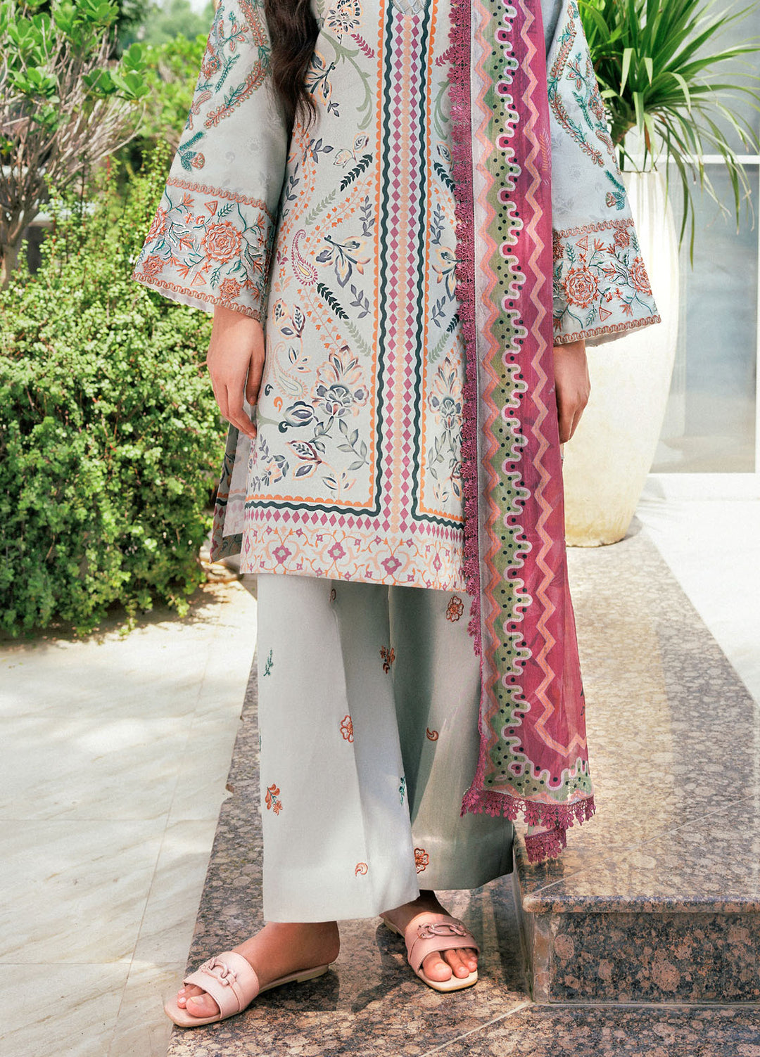 Zync by Florent Embroidered Viscose Suits Unstitched 3 Piece FL25IM FL-2A - Winter Collection