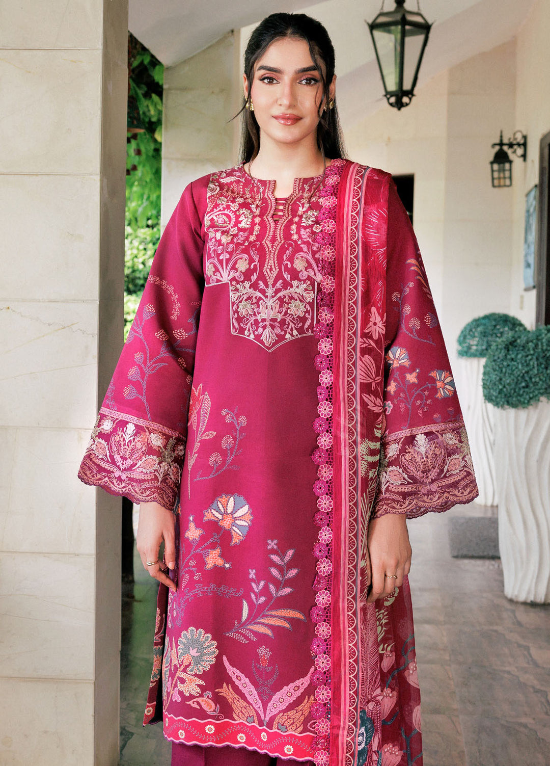 Zync by Florent Embroidered Viscose Suits Unstitched 3 Piece FL25IM FL-5A - Winter Collection