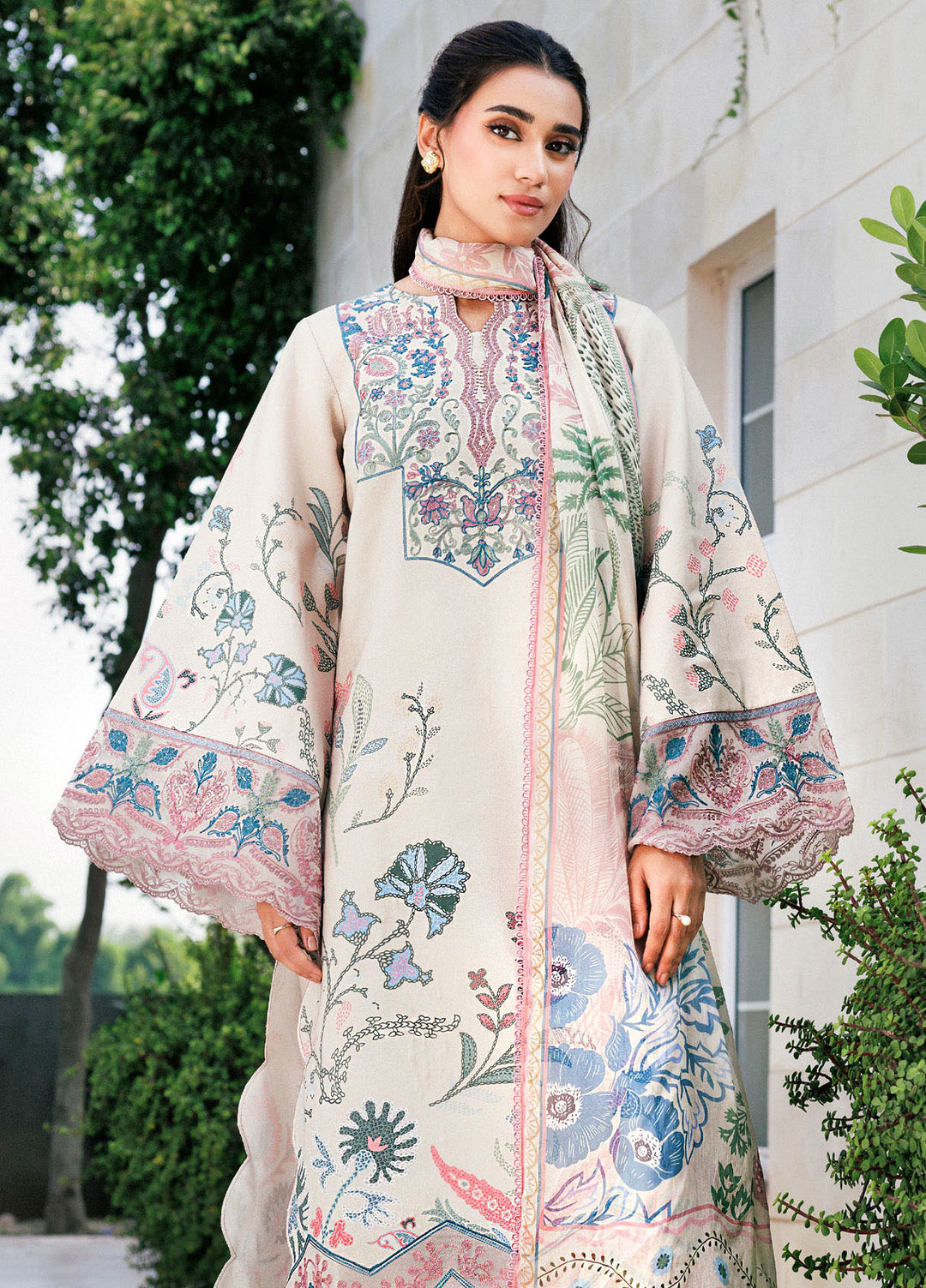 Zync by Florent Embroidered Viscose Suits Unstitched 3 Piece FL25IM FL-5B - Winter Collection