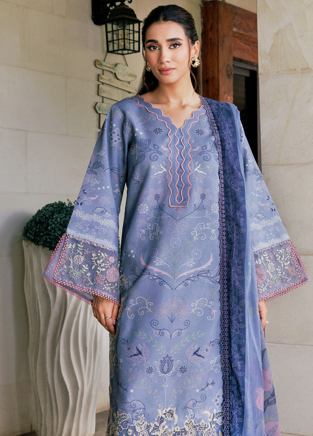 Zync by Florent Embroidered Viscose Suits Unstitched 3 Piece FL25IM FL-6B - Winter Collection