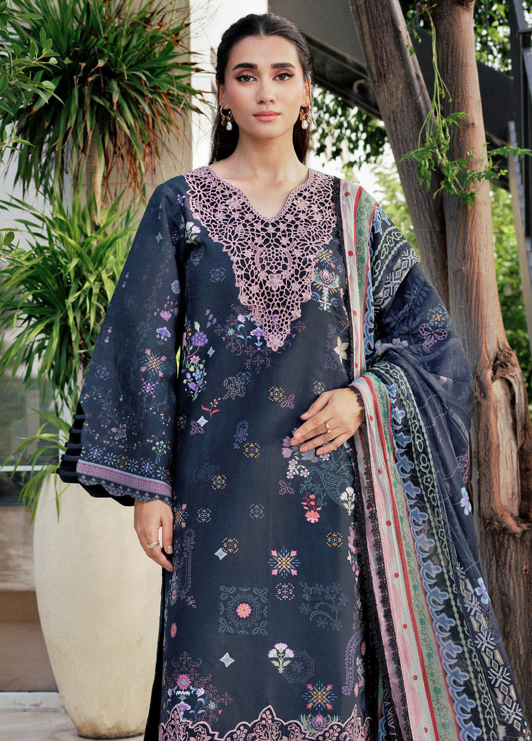 Zync by Florent Embroidered Viscose Suits Unstitched 3 Piece FL25IM FL-9A - Winter Collection