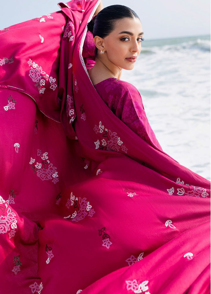 Cross Stitch Embroidered Cotton Satin Suits Unstitched 3 Piece CS25SU Florid Zeal - Winter Collection