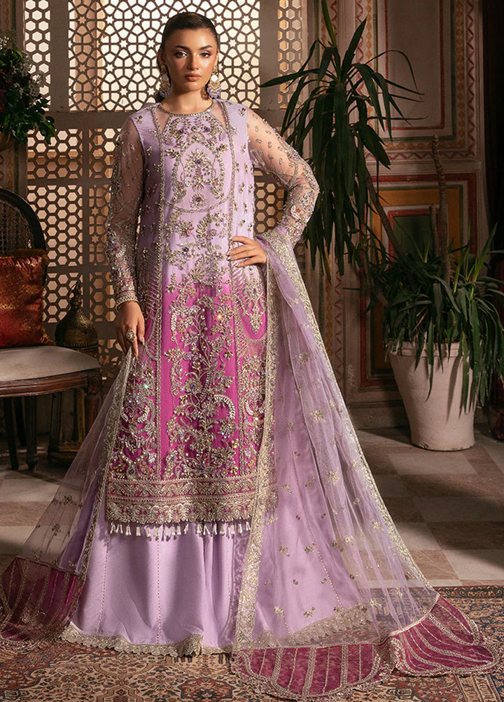 Noor e Naaz by Imrozia  Embroidered Net 3 Piece Suit IB-49 Sunheri