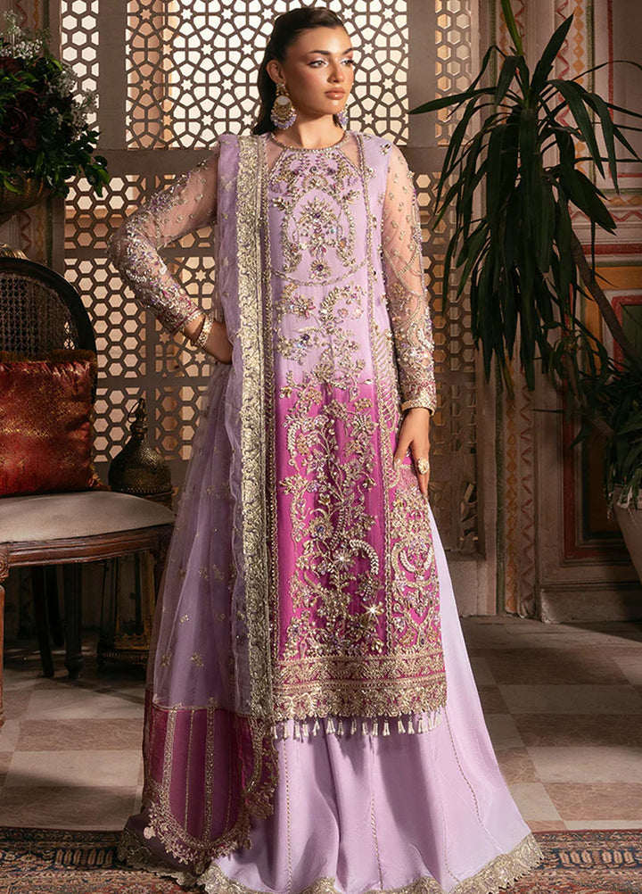 Noor e Naaz by Imrozia  Embroidered Net 3 Piece Suit IB-49 Sunheri