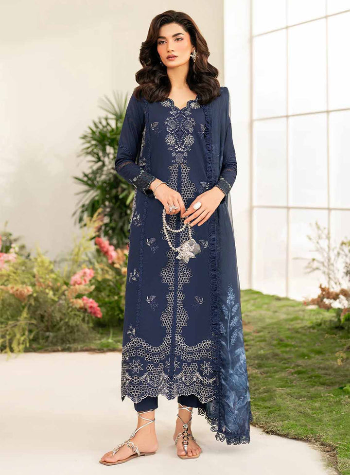 Iznik Embroidered Lawn Suits Unstitched 3 Piece IZ25FE IFE-04 - Summer Collection