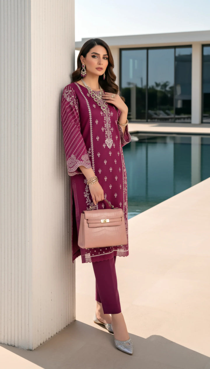 Lakhany Pret Embroidered Cotton Net 2 Piece Suit LSM-4049