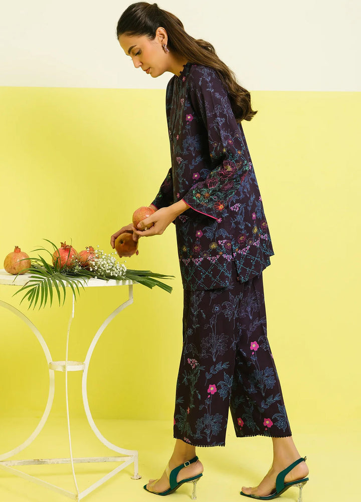 Elara by Sahar Embroidered Marina Twill Suits Unstitched 2 Piece SHR25EP Iris Charm - Winter Collection