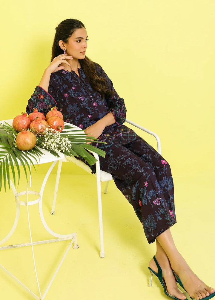 Elara by Sahar Embroidered Marina Twill Suits Unstitched 2 Piece SHR25EP Iris Charm - Winter Collection