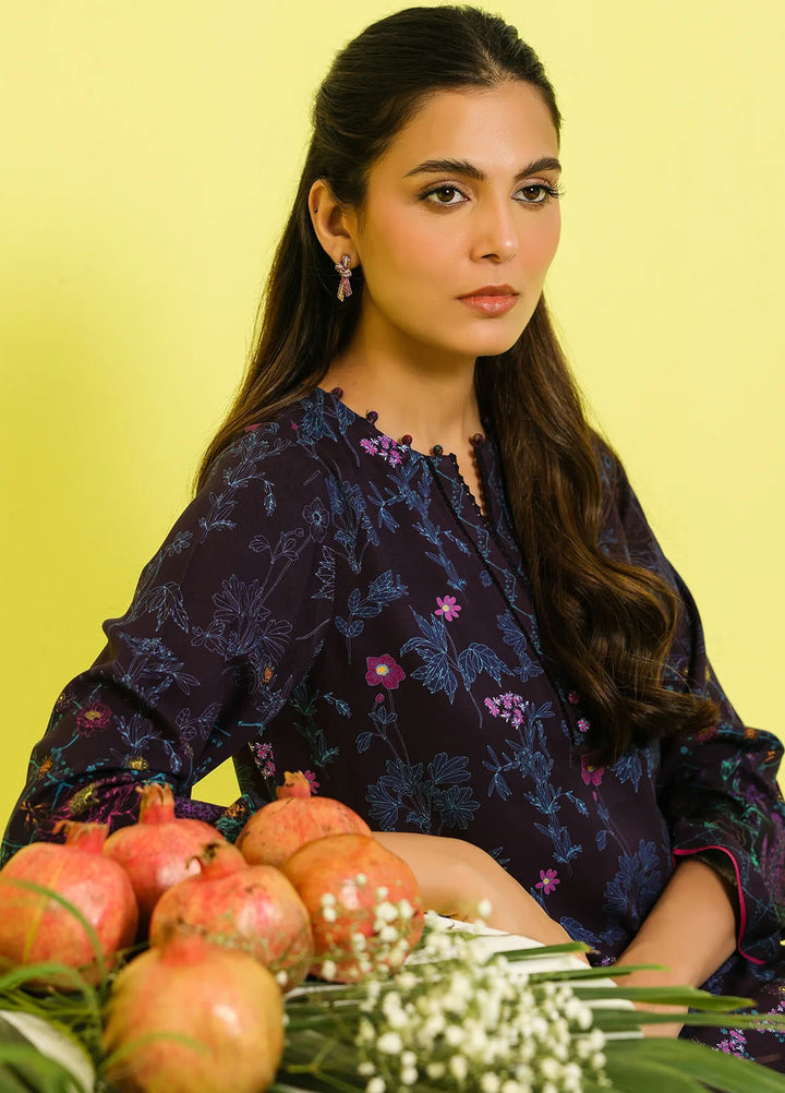 Elara by Sahar Embroidered Marina Twill Suits Unstitched 2 Piece SHR25EP Iris Charm - Winter Collection