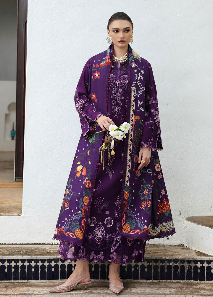 Q Line by Qalamkar Embroidered Linen Suits Unstitched 3 Piece QLM25QW KL-15 Iris - Winter Collection