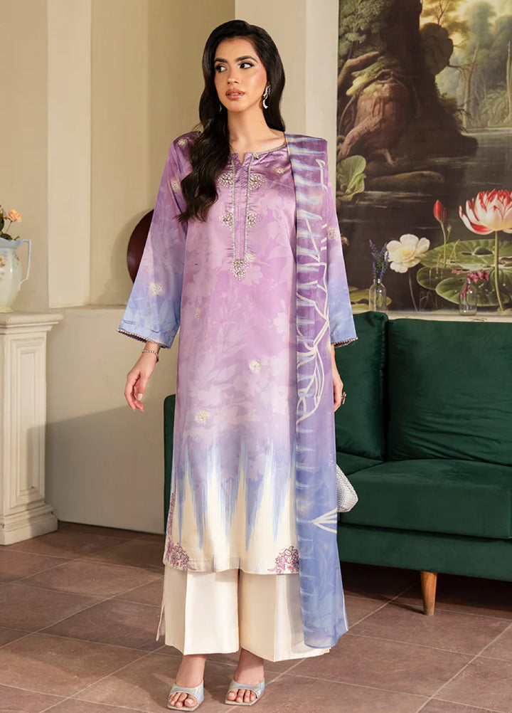 Celeste by Imrozia Pret Embroidered Shamooz Silk 3 Piece SP-102 Luna