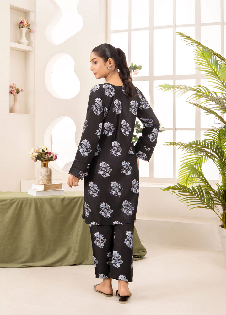 Lamhay by Haniya Mahnoor Pret Embroidered Linen 2 Piece Suit Mono