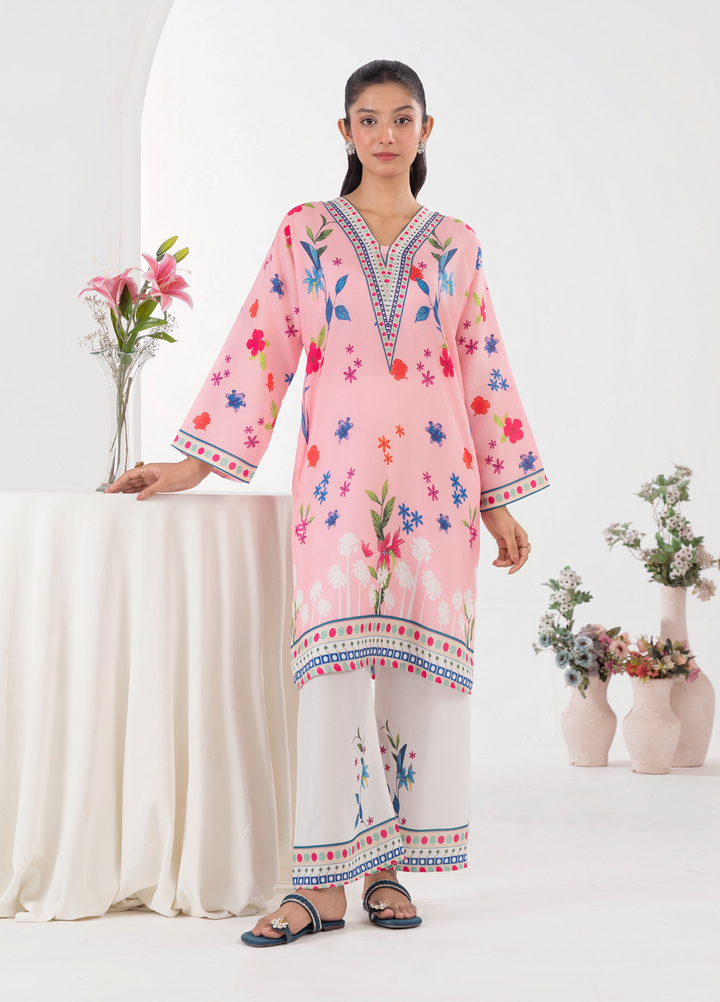 Lamhay by Haniya Mahnoor Pret Embroidered Poly Lawn 2 Piece Suit Emore