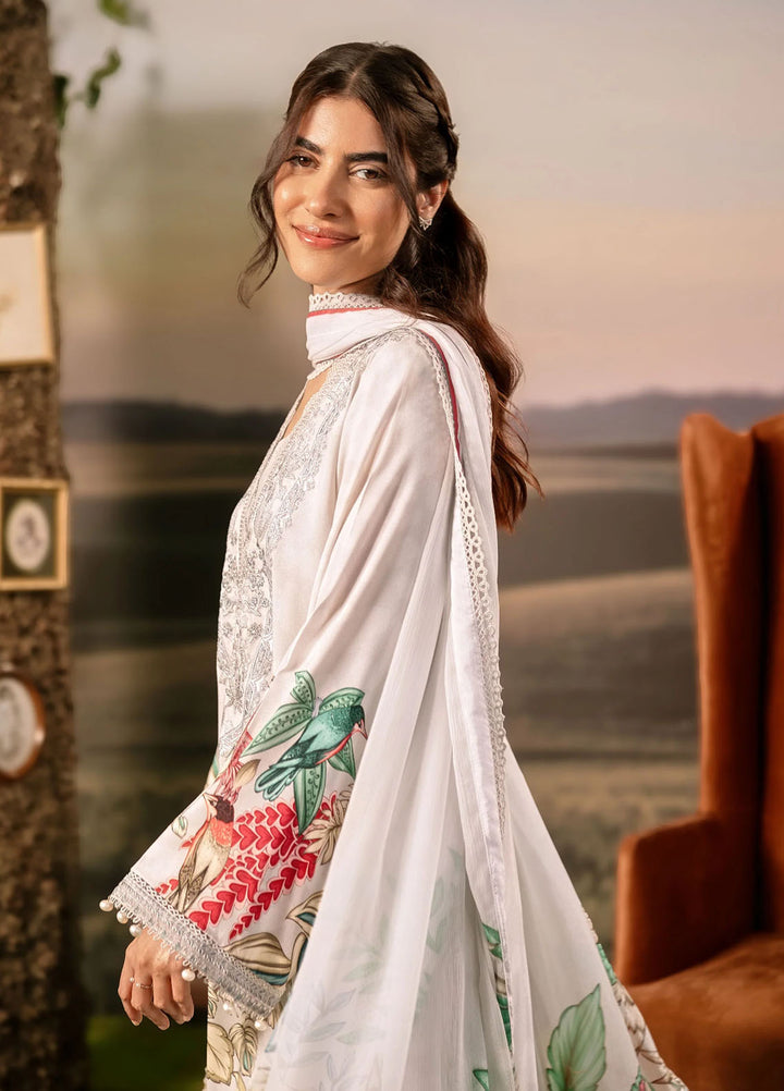 M Basic by Maria B Embroidered Arabic Lawn Suits Unstitched 3 Piece MB25PF MB-05 A - Summer Collection