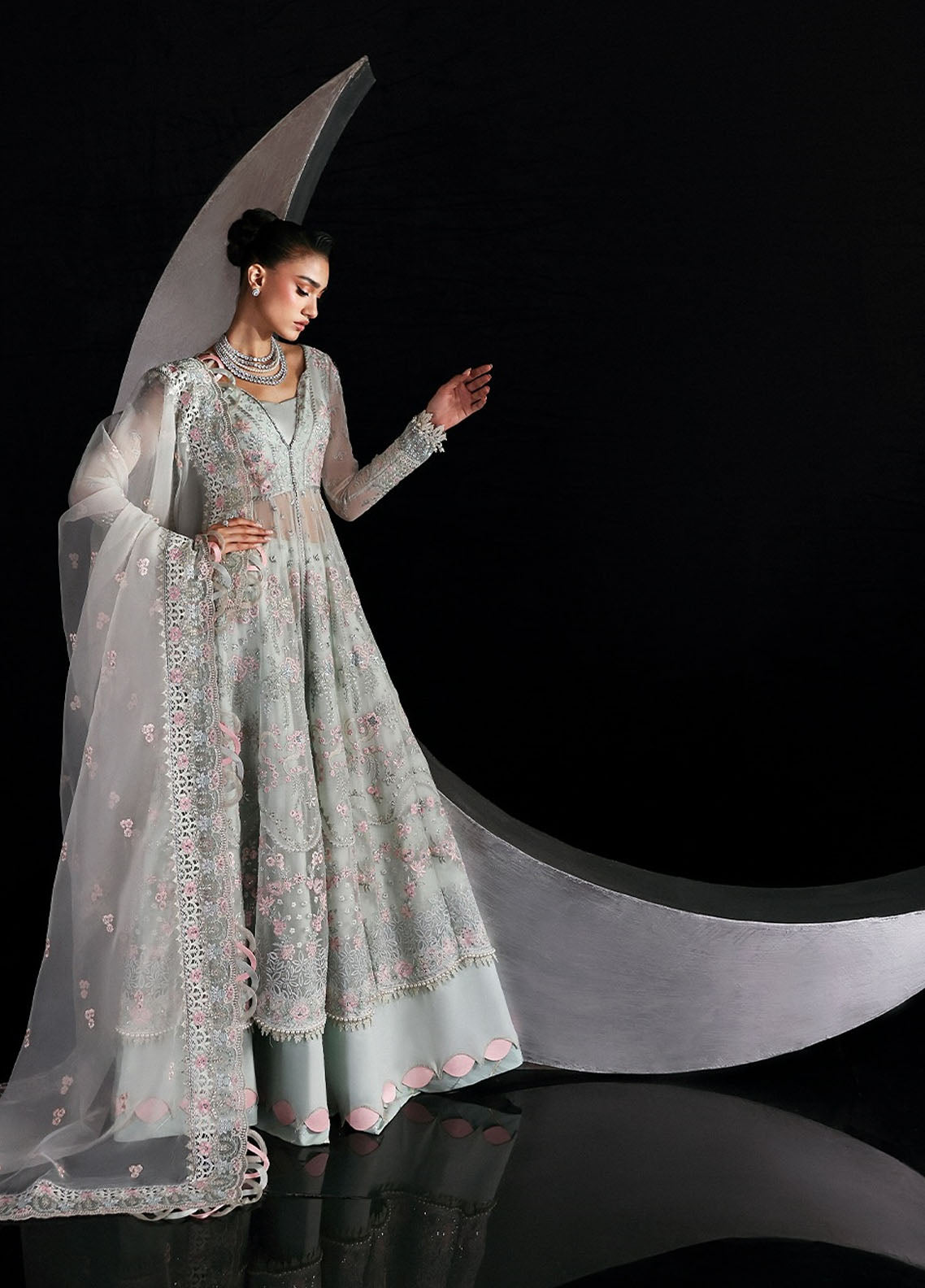 Shehnai by Alizeh Fashion Unstitched Embroidered Zari Net Suits 3 Piece AFB25SF Zarposh - Festive Collection