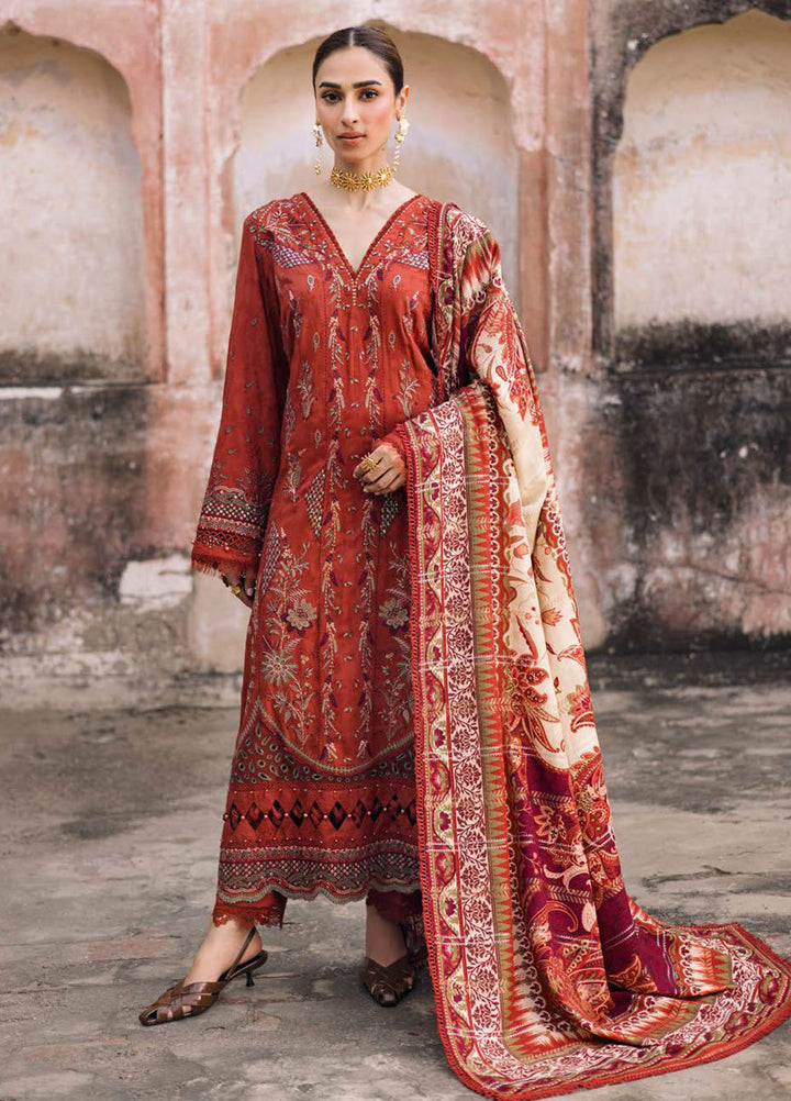 Maya by Nureh Embroidered Linen Suits Unstitched 3 Piece NU25ML NW-105 - Winter Collection