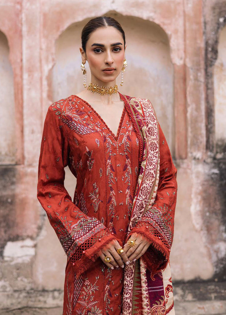 Maya by Nureh Embroidered Linen Suits Unstitched 3 Piece NU25ML NW-105 - Winter Collection