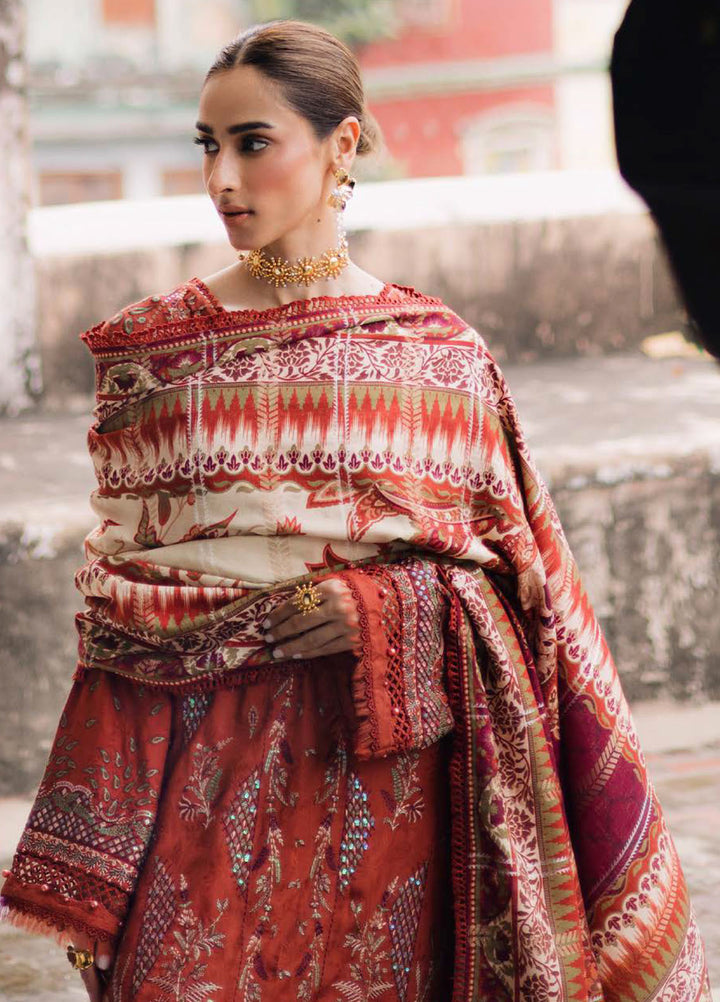 Maya by Nureh Embroidered Linen Suits Unstitched 3 Piece NU25ML NW-105 - Winter Collection