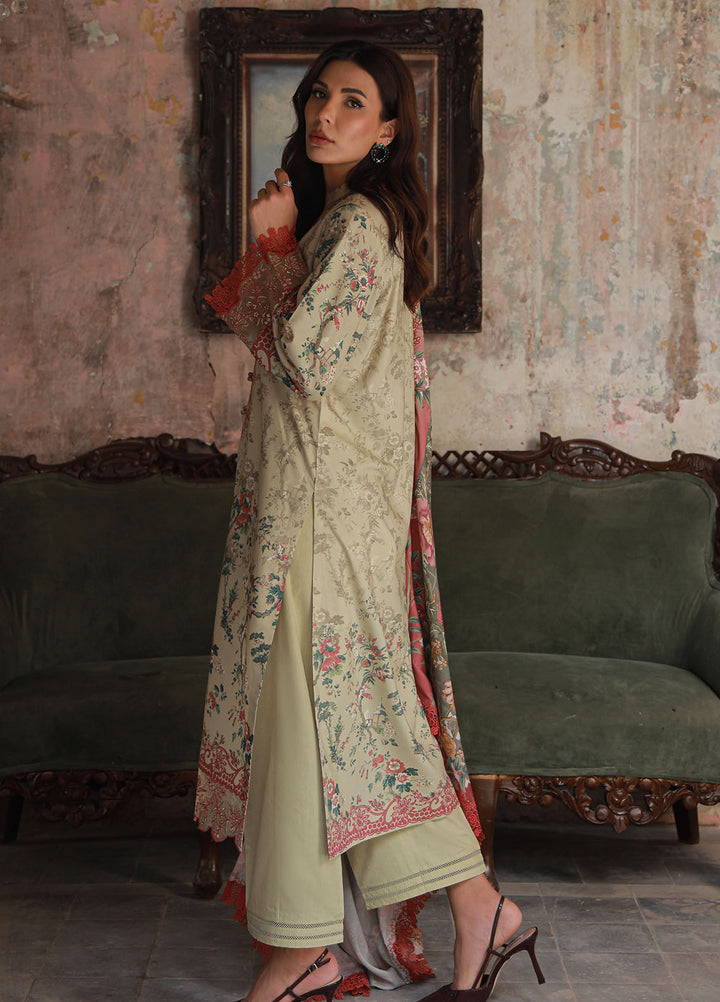 Sahar Embroidered Cotton Viscose Suits Unstitched 3 Piece SHR25FU AW1-25-17 Rose Dust - Winter Collection