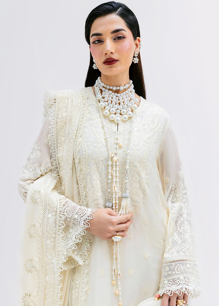 Luxe Serene by Imrozia Premium Pret Embroidered Georgette 3 Piece Suit S-1086 Pearl