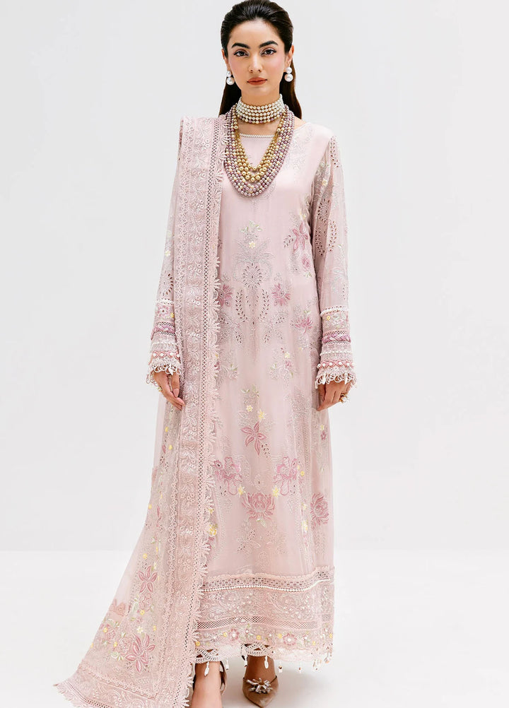 Luxe Serene by Imrozia Premium Pret Embroidered Georgette 3 Piece Suit S-1090 Lavender
