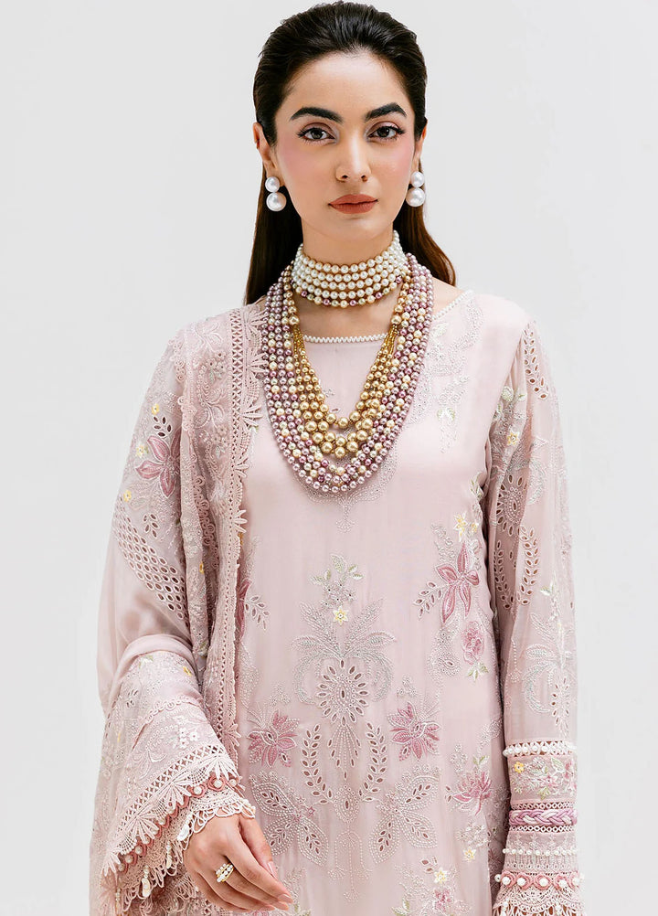 Luxe Serene by Imrozia Premium Pret Embroidered Georgette 3 Piece Suit S-1090 Lavender