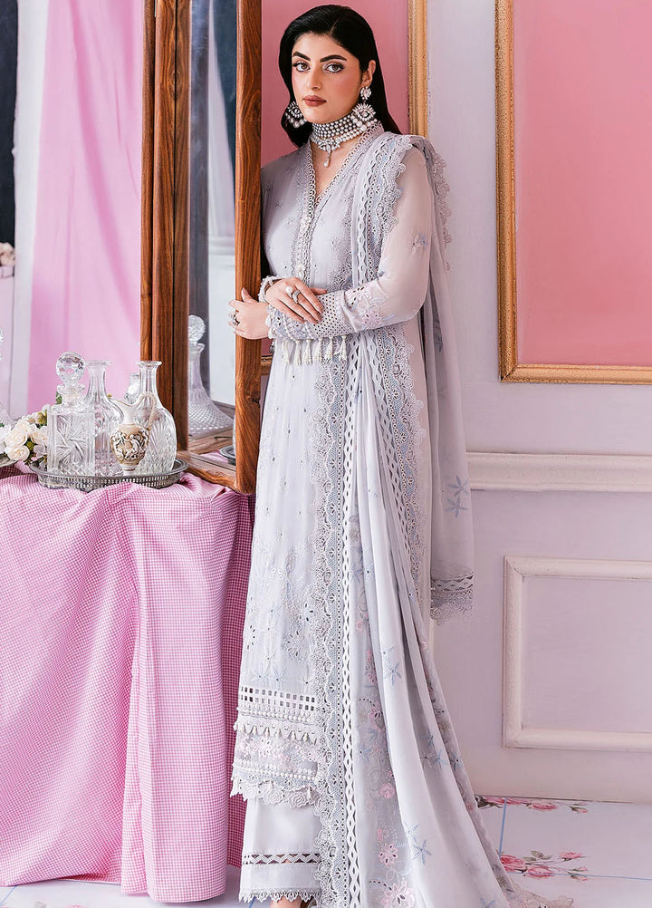 Luxe Serene by Imrozia Premium Pret Embroidered Georgette 3 Piece Suit S-1091 Stone