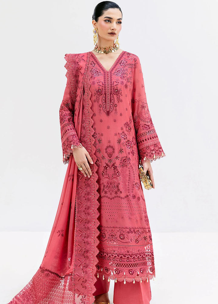 Luxe Serene by Imrozia Premium Pret Embroidered Georgette 3 Piece Suit S-1092 Salmon
