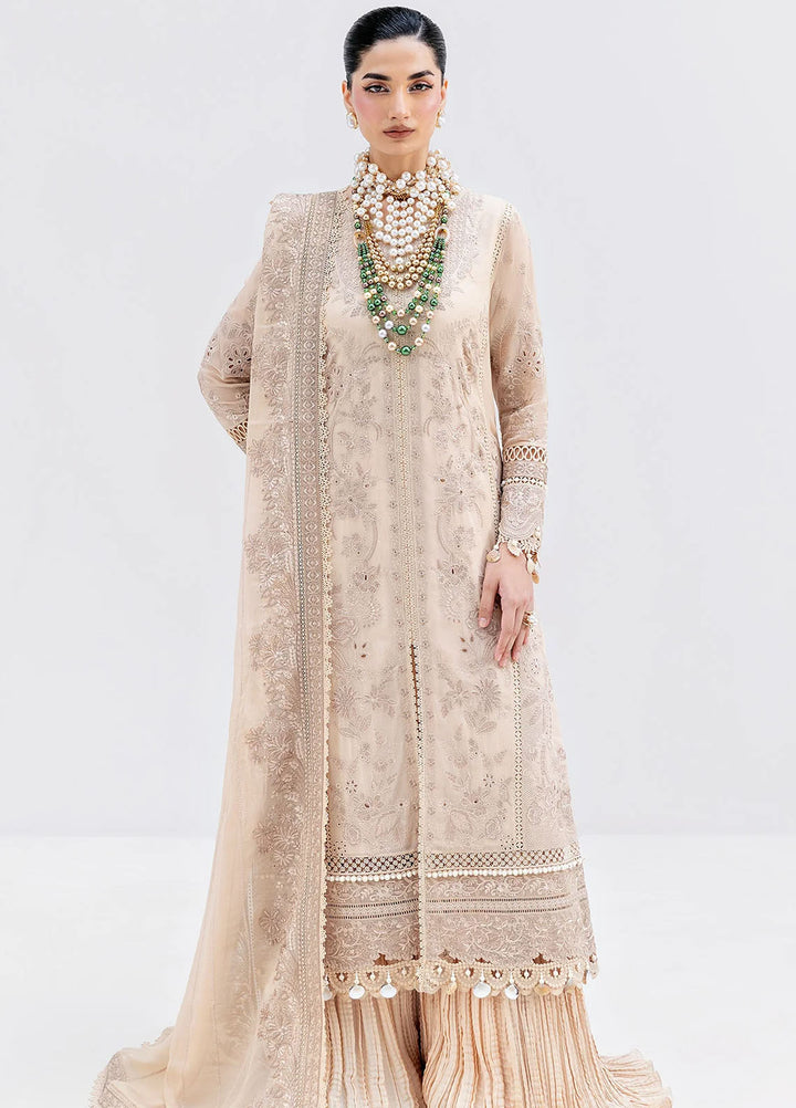Luxe Serene by Imrozia Premium Pret Embroidered Georgette 3 Piece Suit S-1094 Sand