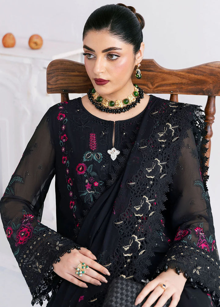 Luxe Serene by Imrozia Premium Pret Embroidered Georgette 3 Piece Suit S-1095 Onyx