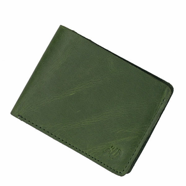 Vintage by Jild Mens Genuine Vintage Leather Wallet-OLIVE GREEN - Wallets Collection