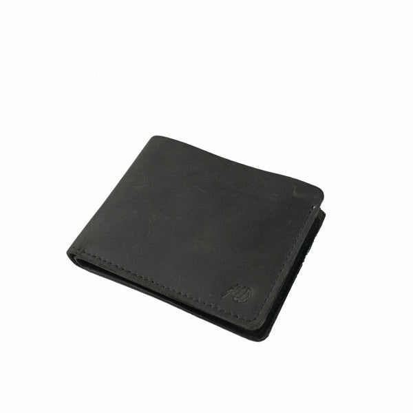 Vintage by Jild Mens Genuine Vintage Leather Wallet-CHARCOAL BLACK S3 - Wallets Collection