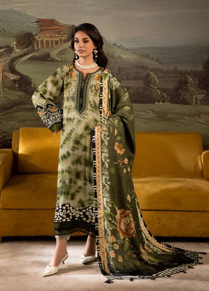Signature Prints by Nureh Unstitched Linen Printed Suits 3 Piece NU25SW SP-172 - Winter Collection