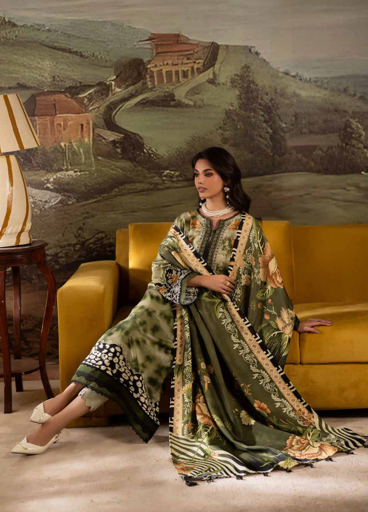 Signature Prints by Nureh Unstitched Linen Printed Suits 3 Piece NU25SW SP-172 - Winter Collection