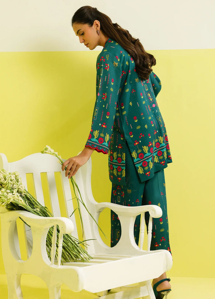 Elara by Sahar Embroidered Marina Twill Suits Unstitched 2 Piece SHR25EP Teal Mirage - Winter Collection