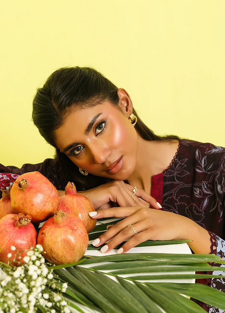 Elara by Sahar Embroidered Marina Twill Suits Unstitched 2 Piece SHR25EP Twilight Bliss - Winter Collection