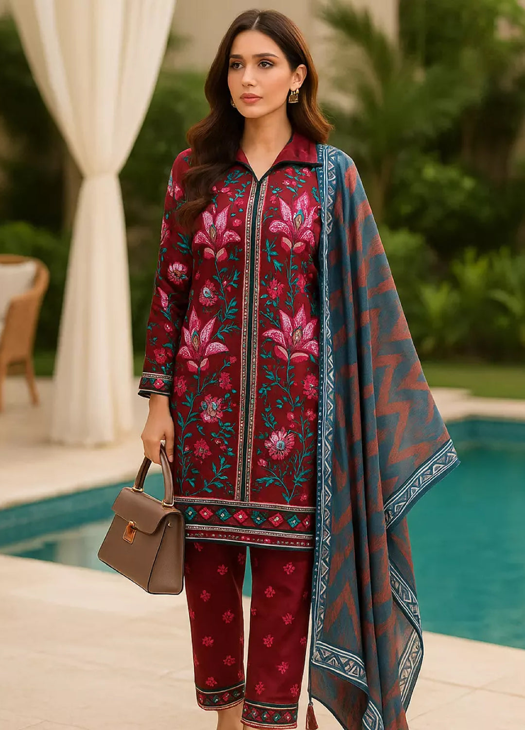 Salitex Unstitched Women Printed Lawn 3 Piece SUNS7ASI170 - Summer Collection