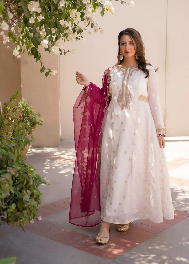 Omal by Komal Mera Eid Ka Jora Women Banarsi Paper Cotton 3 Piece Pret Suit Chandni - Festive Collection