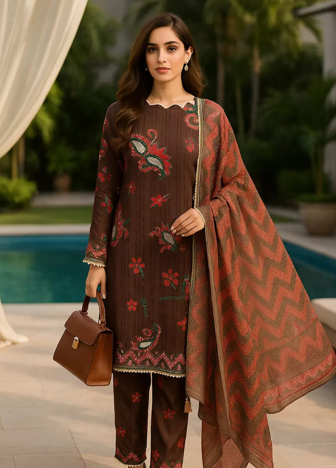 Salitex Unstitched Women Printed Lawn 3 Piece SUNS7ASI168 - Summer Collection